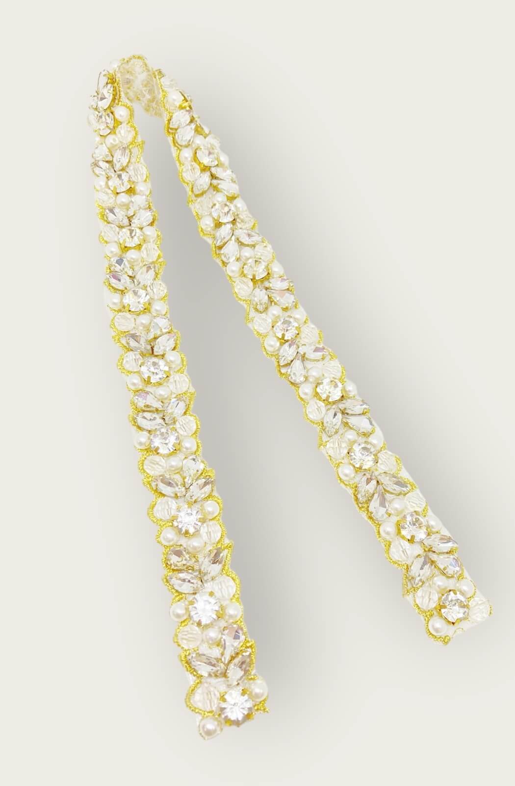 Aplique angosto dorado