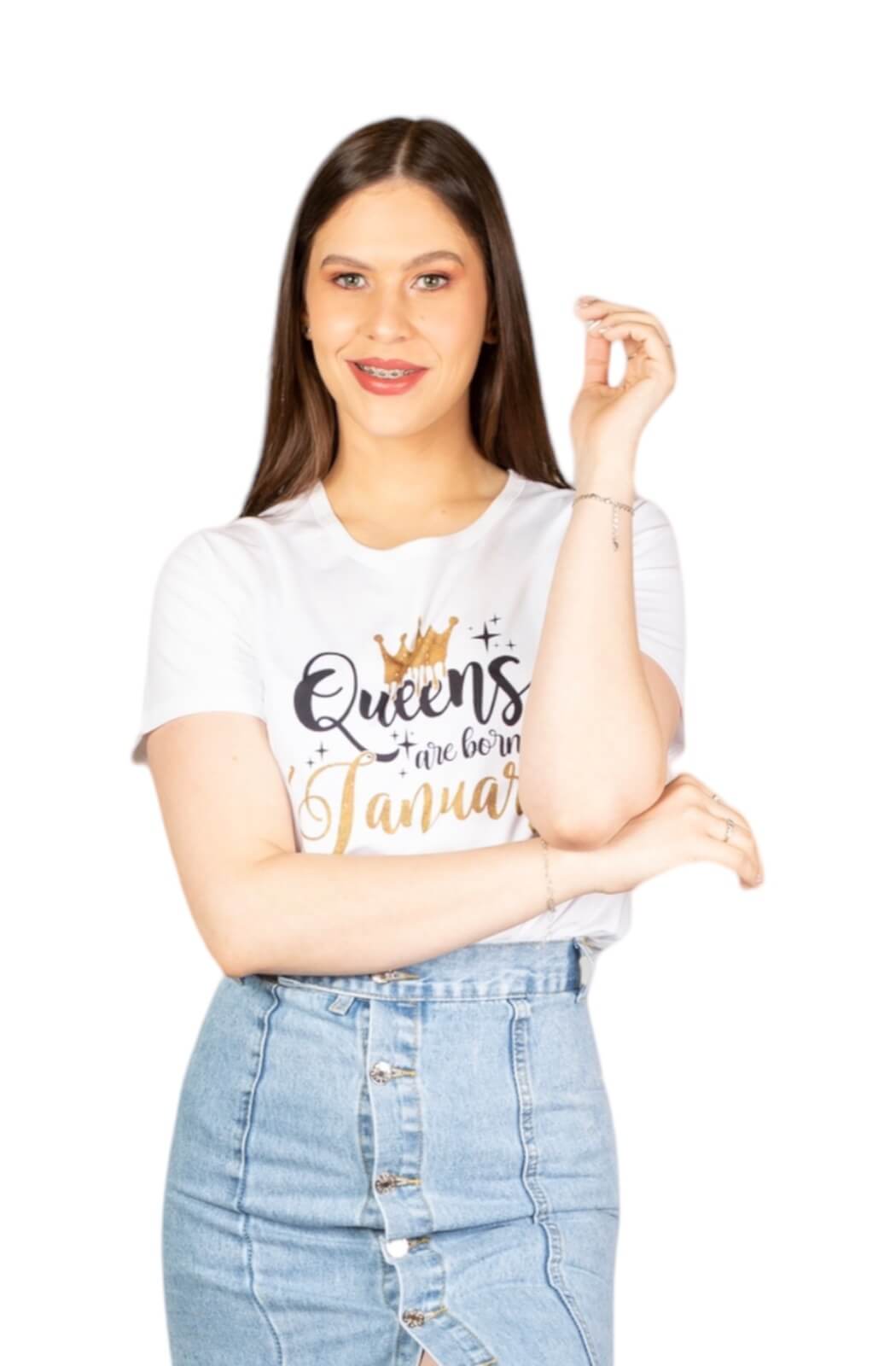 Polera Queens blanca
