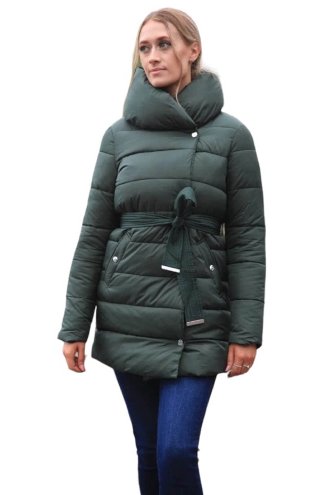Parka larga verde