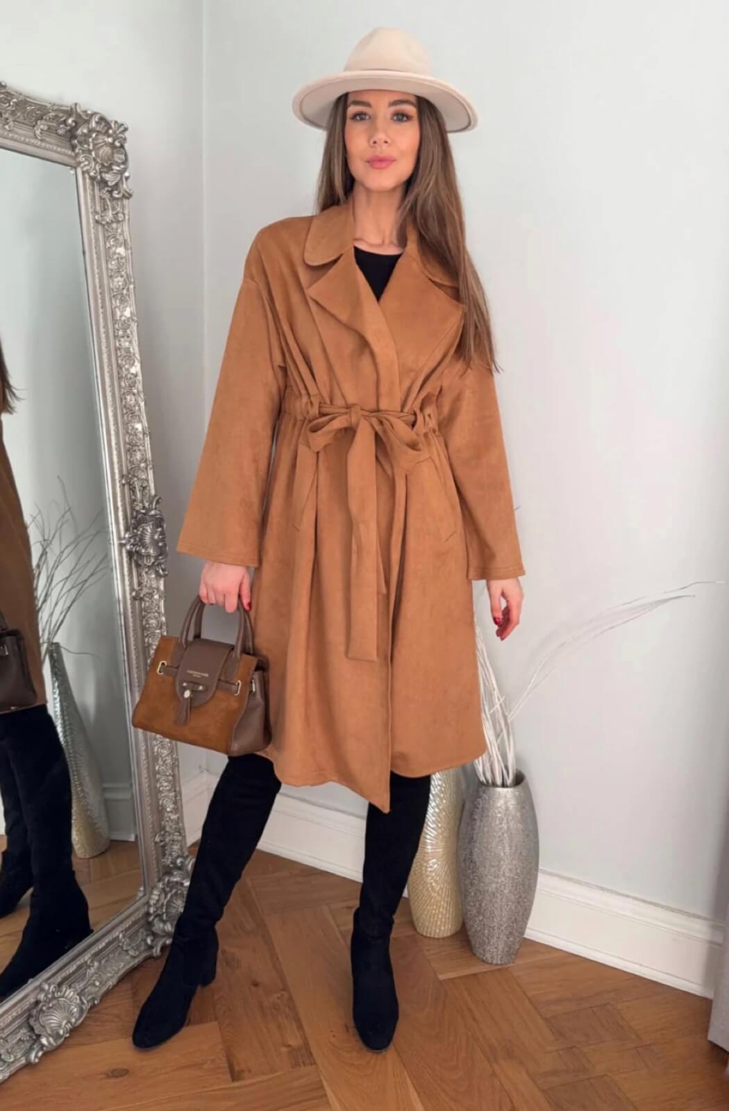 Abrigo mujer camel