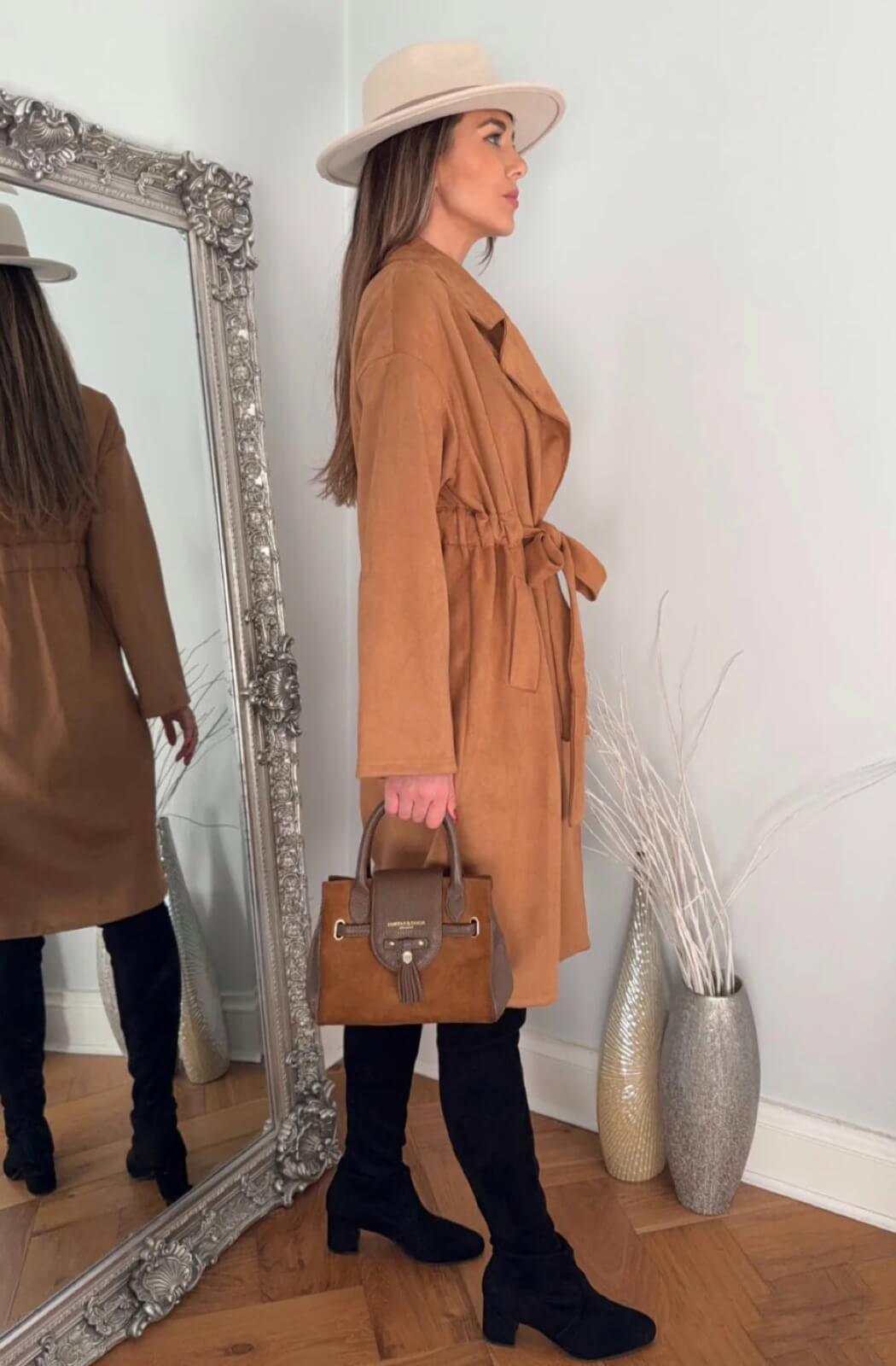 Abrigo mujer camel